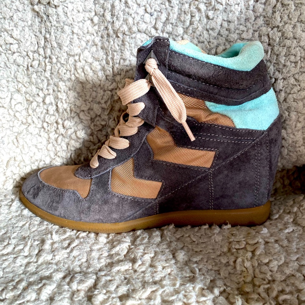 Sam Edelman Bennett Suede Wedge Sneaker Size 8